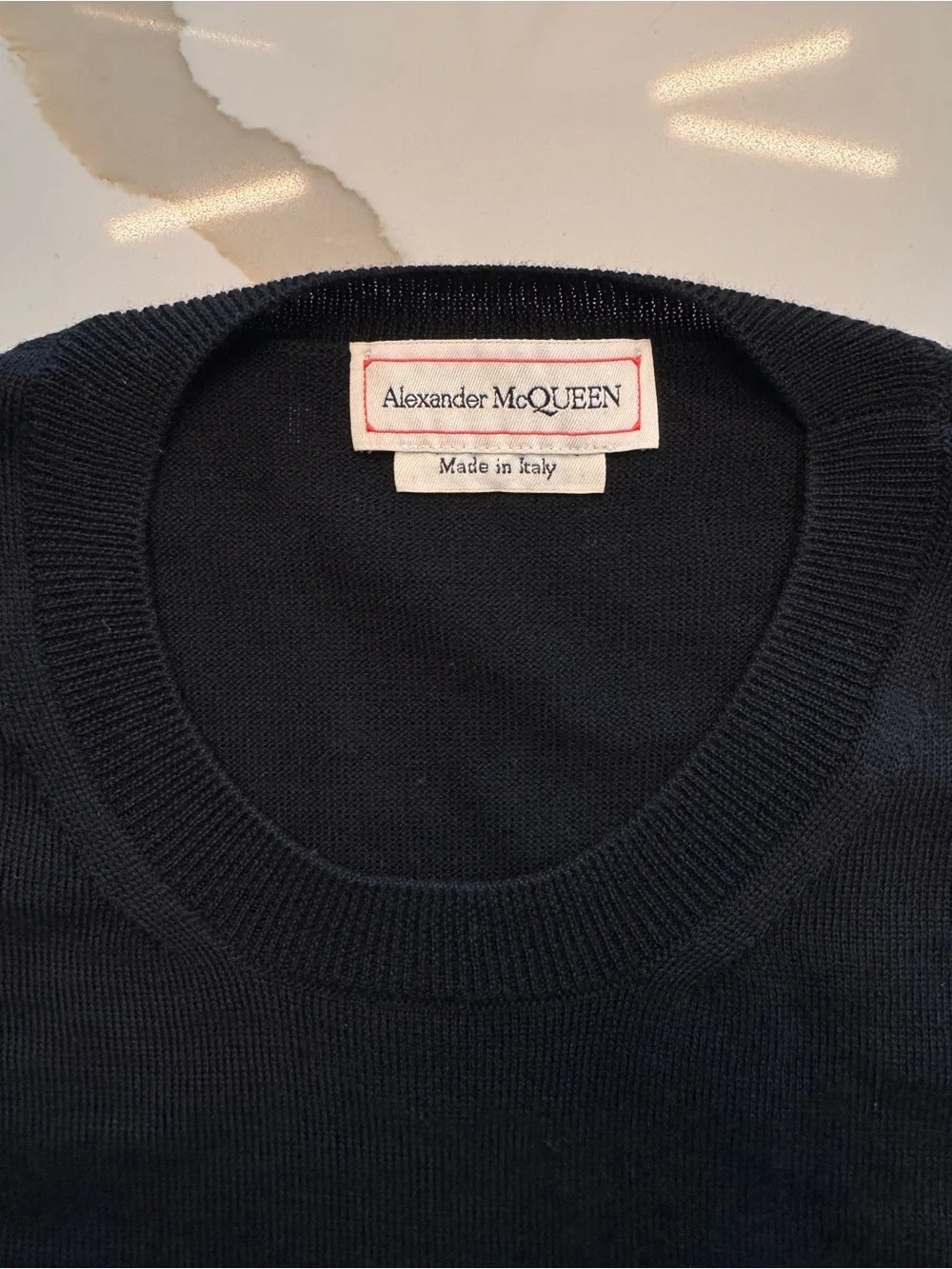 Alexander McQueen Black Beaded Rose Knit Sweater XXL (Fits Medium) EXCELLENT